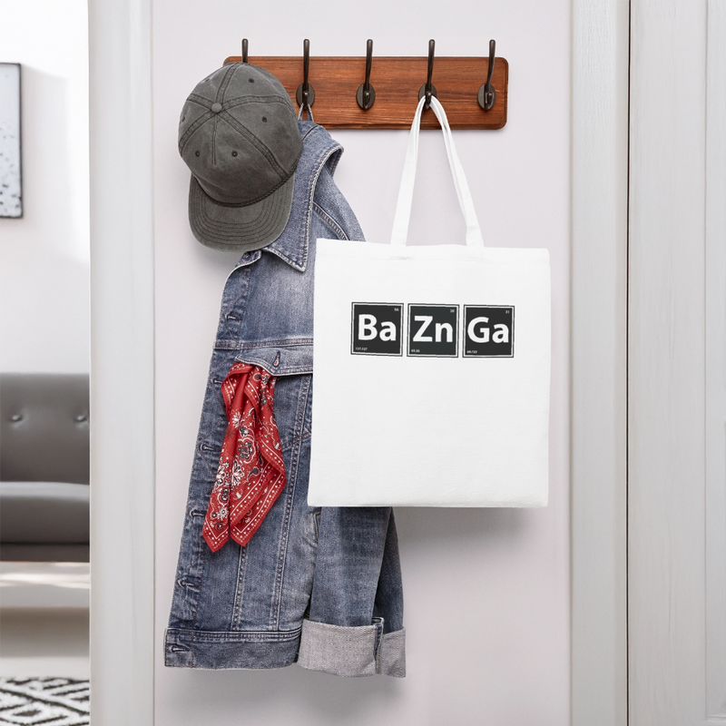 BAZINGA - Recycled Tote Bag - white