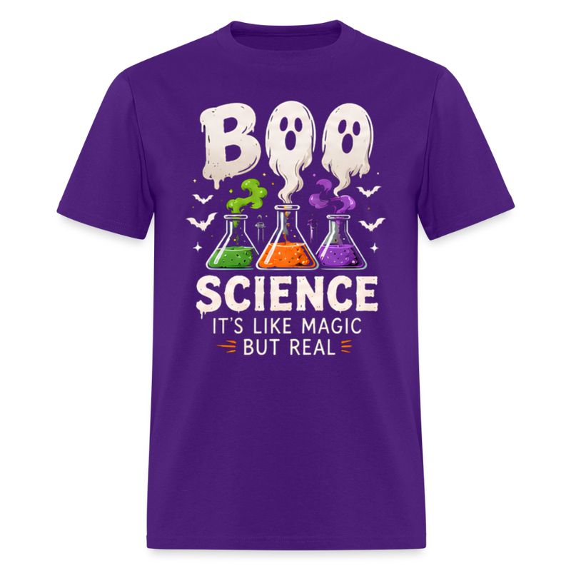 BOO SCIENCE HALLOWEEN Men's T-Shirt - purple