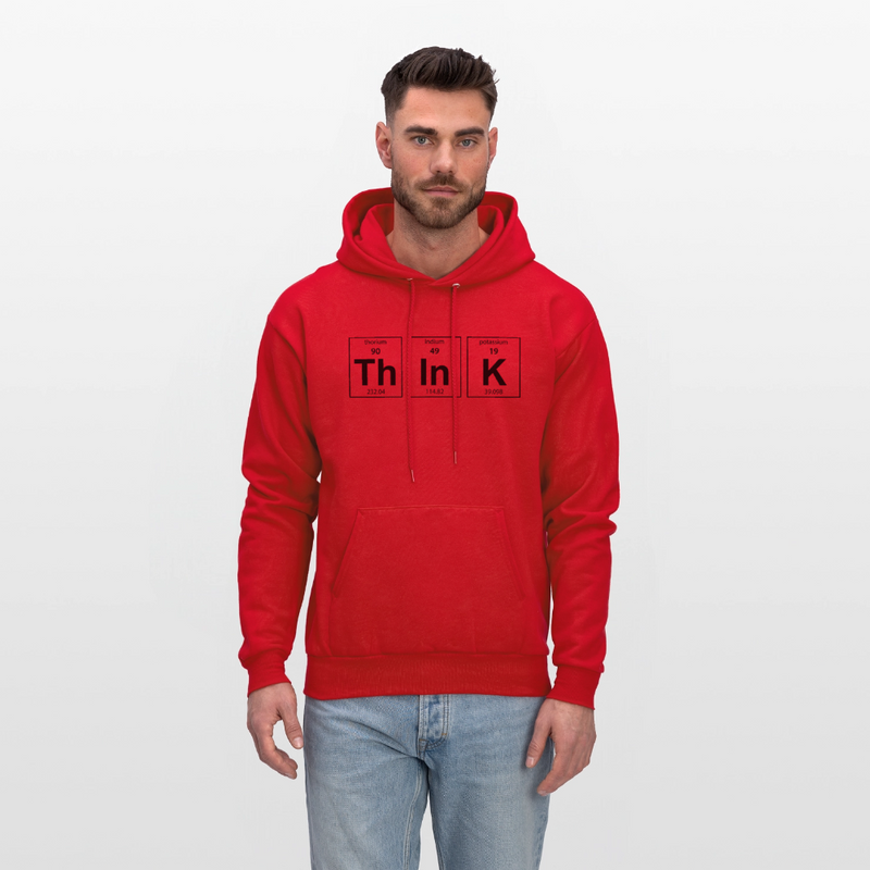 "Think" - Men's Hoodie - red