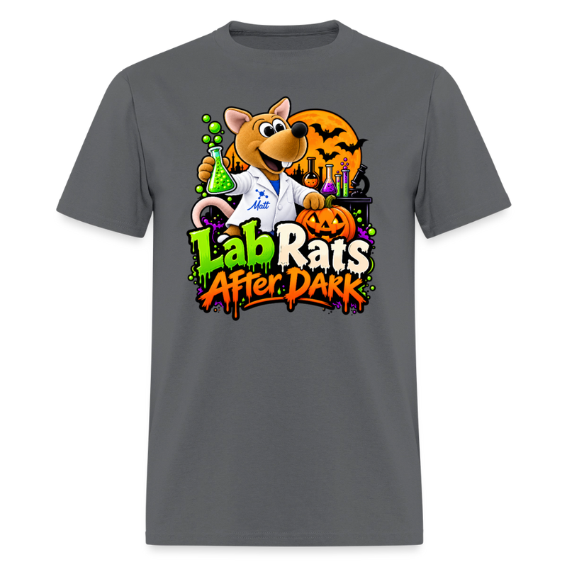 Matt - Lab Rats after Dark - Halloween Men's T-Shirt - charcoal
