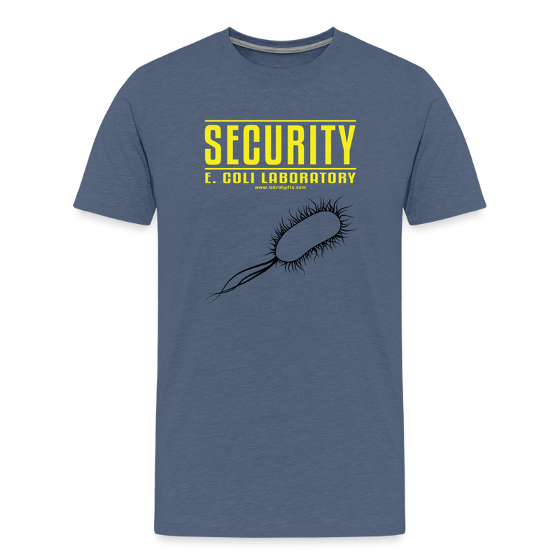 "Security E. Coli Laboratory" -  Men's Premium T-Shirt - heather blue