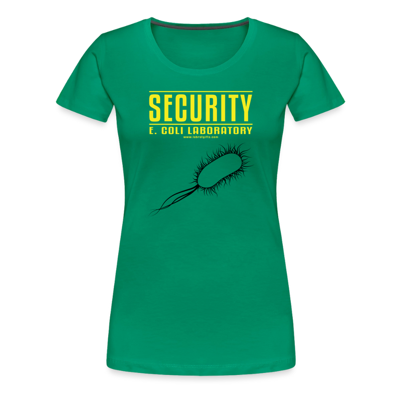 "Security E. Coli Laboratory" -  Women’s Premium T-Shirt - kelly green