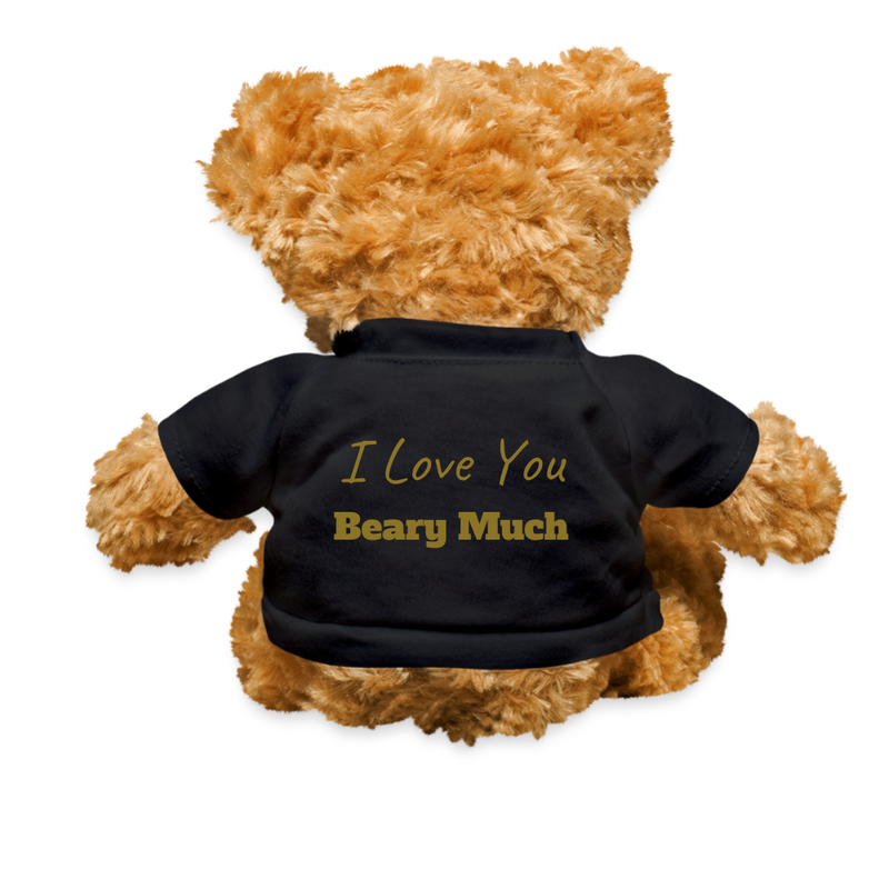 "I Love You Beary Much" - Teddy Bear SoftToy Plushy - black