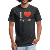 Fitted Cotton/Poly T-Shirt by Next Level - heather black