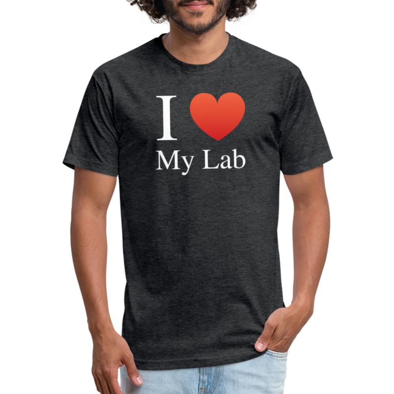 Fitted Cotton/Poly T-Shirt by Next Level - heather black