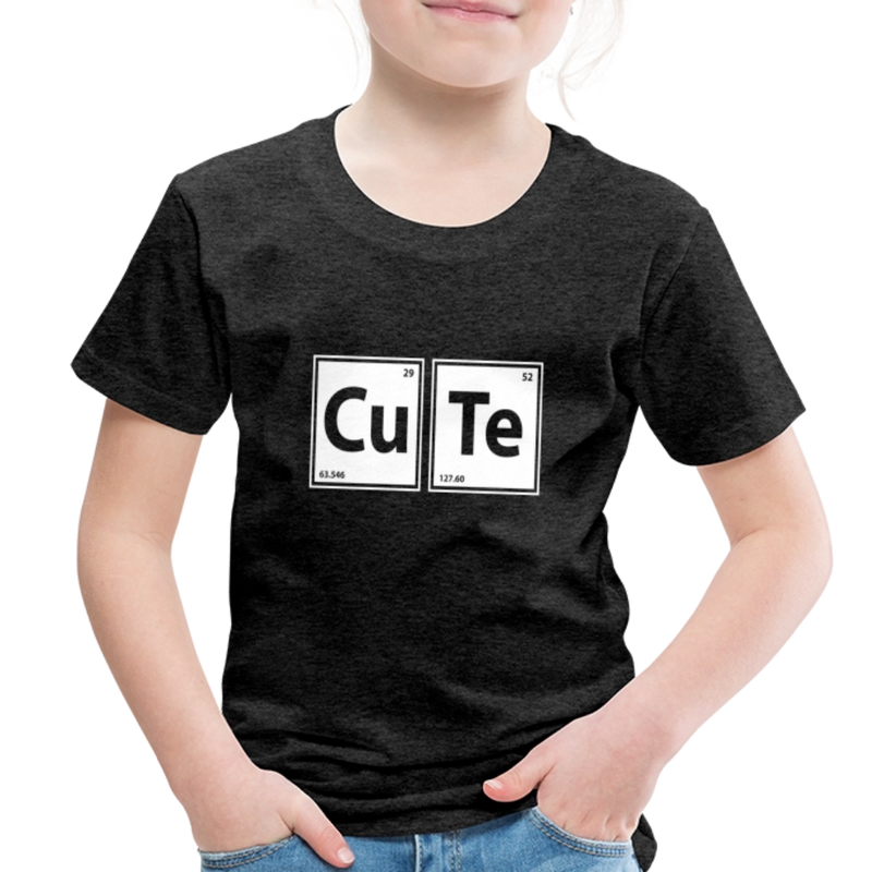 "CUTE" - Toddler Premium T-Shirt - charcoal grey
