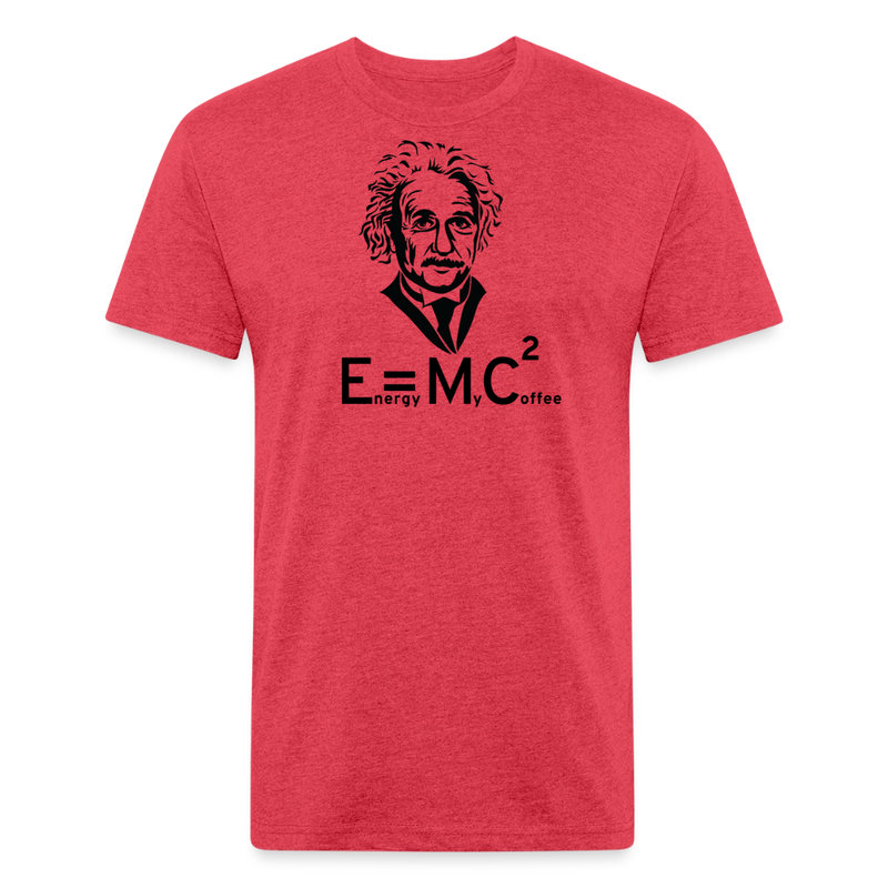 Fitted Cotton/Poly T-Shirt by Next Level - heather red