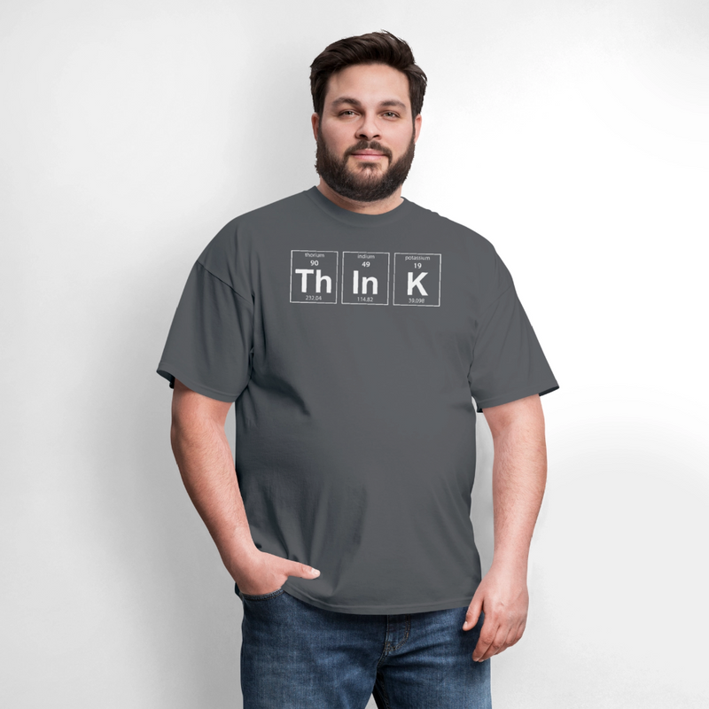 "Think" - Men's T-Shirt | GILDAN 5000 - charcoal