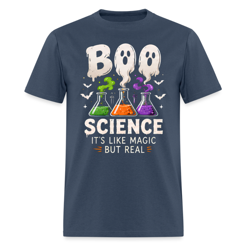 BOO SCIENCE HALLOWEEN Men's T-Shirt -  blue dusk