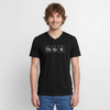 "Think" - Men's V-Neck T-Shirt - black