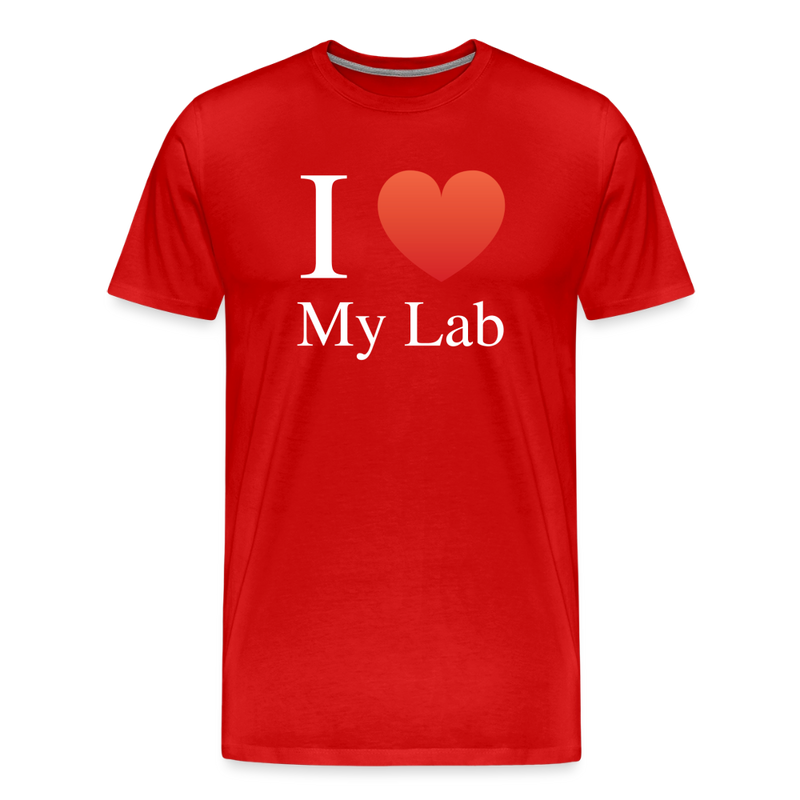 "I Love My Lab" - Men's Premium T-Shirt - red
