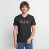 "Think" - Men's V-Neck T-Shirt - heather anthracite