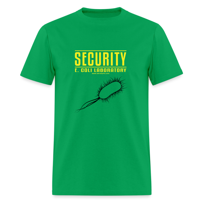 "Security E. Coli Laboratory" - Men's T-Shirt | GILDAN 5000 - bright green