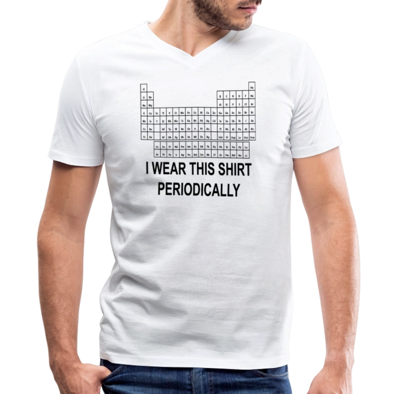 "I Wear This Shirt Periodically" - Men's V-Neck T-Shirt - white