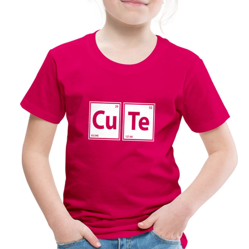 "CUTE" - Toddler Premium T-Shirt - dark pink