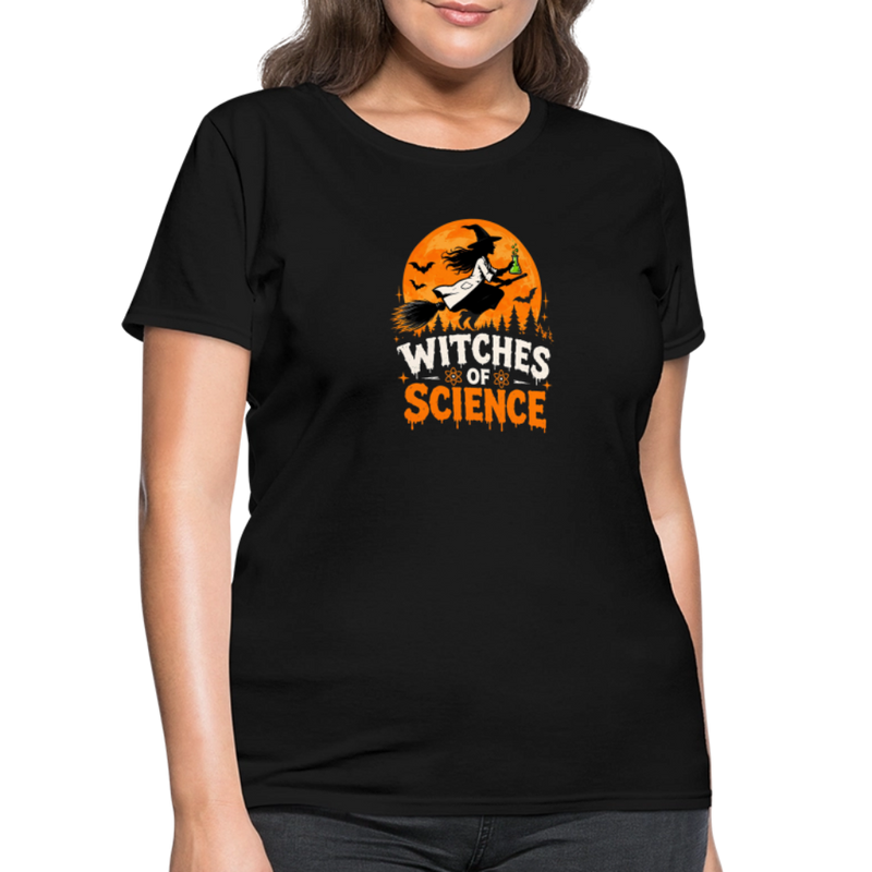 Witches of Science Halloween Women's T-Shirt - black