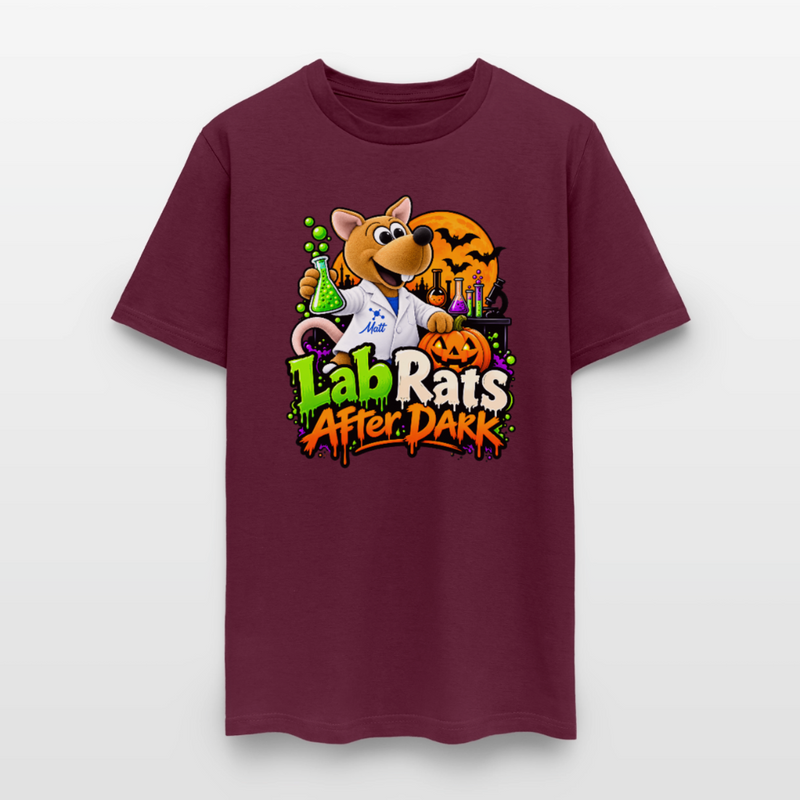 Matt - Lab Rats after Dark - Halloween Men's T-Shirt - burgundy