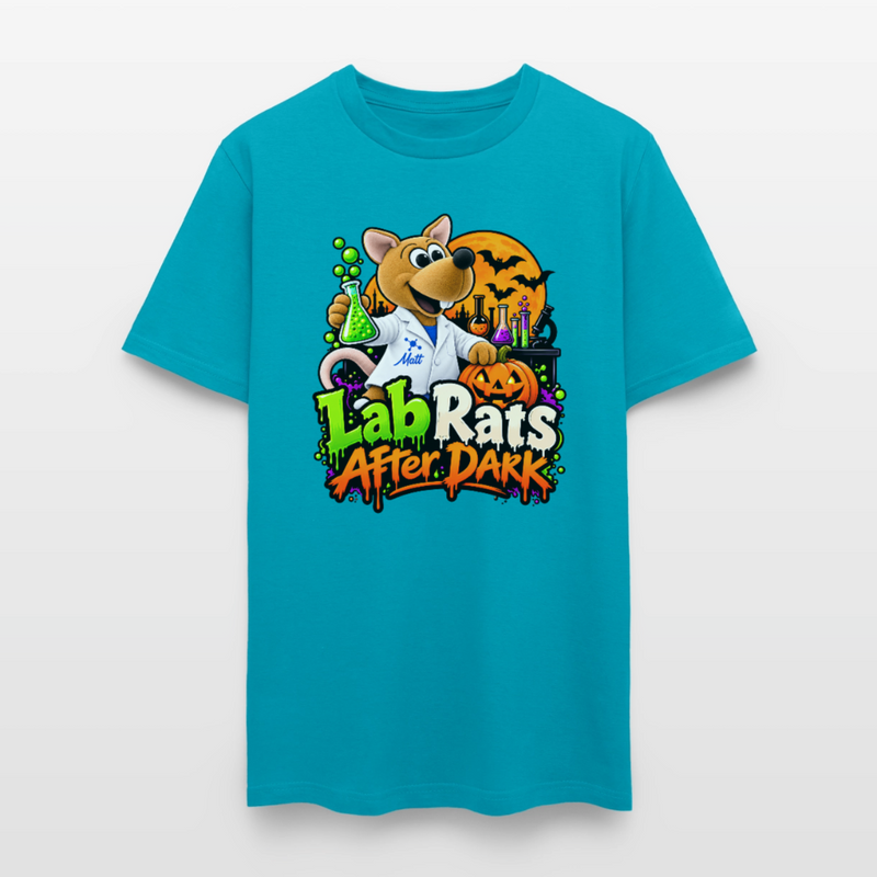 Matt - Lab Rats after Dark - Halloween Men's T-Shirt - turquoise