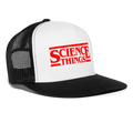 Science Things Halloween Trucker Hat - white/black
