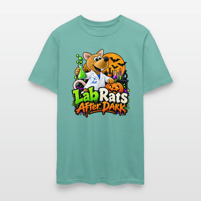 Matt - Lab Rats after Dark - Halloween Men's T-Shirt - aquatic