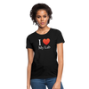 "I Love My Lab" - Women's T-Shirt - black
