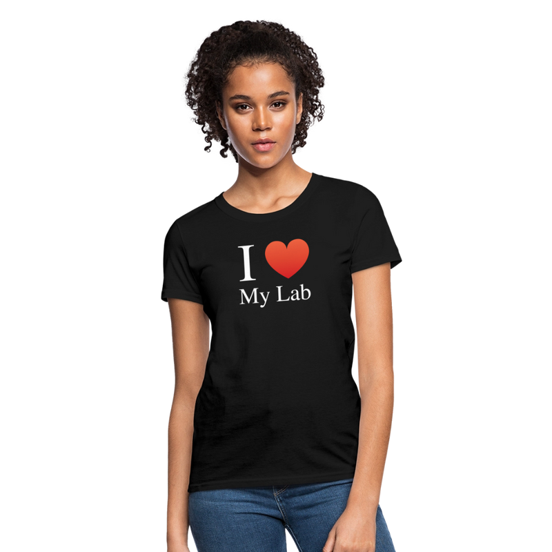 "I Love My Lab" - Women's T-Shirt - black