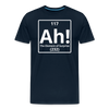 "Ah! The Element of Surprise" Science T-Shirt – Funny Chemistry Shirt Inspired by Project Hail Mary - Men's Premium T-Shirt - deep navy