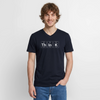 "Think" - Men's V-Neck T-Shirt - navy