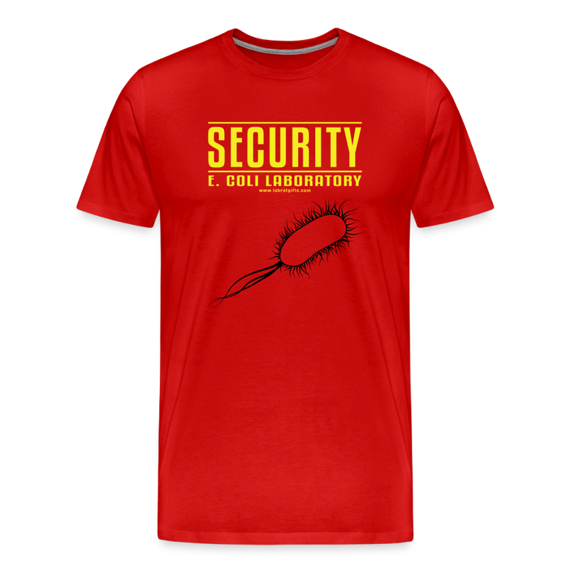 "Security E. Coli Laboratory" -  Men's Premium T-Shirt - red