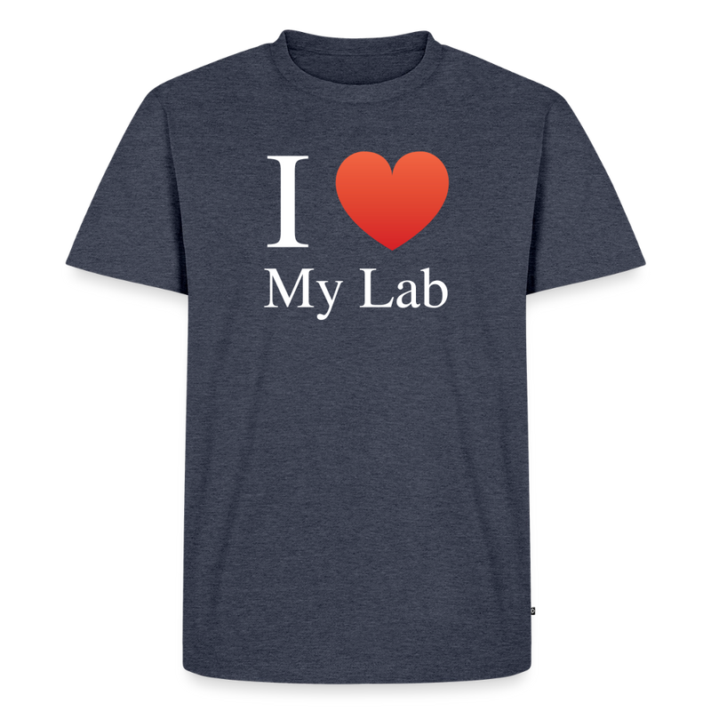 "I Love My Lab" - Men's Premium T-Shirt - heather denim 
