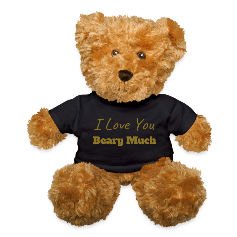 "I Love You Beary Much" - Teddy Bear SoftToy Plushy - black