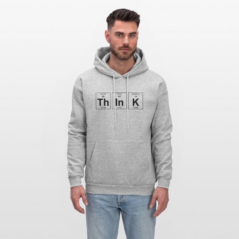 "Think" - Men's Hoodie - heather gray