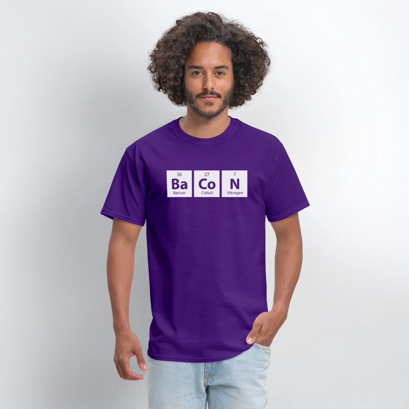 "BACON" - Funny Quotes - Men's T-Shirt | GILDAN 5000 - purple