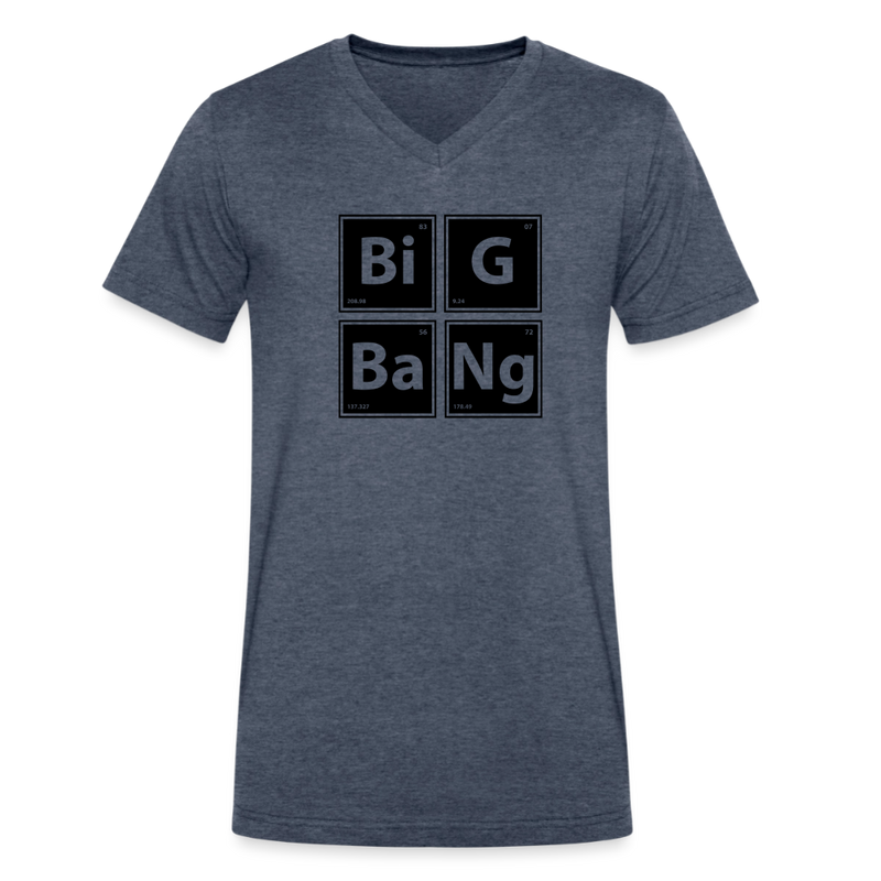 Men's V-Neck T-Shirt - heather navy