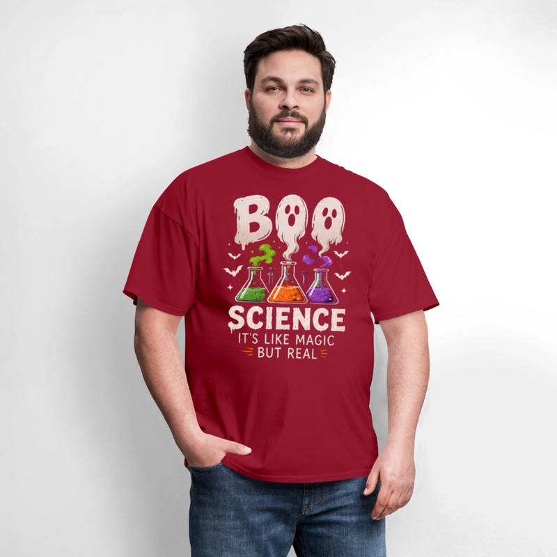 BOO SCIENCE HALLOWEEN Men's T-Shirt - true red
