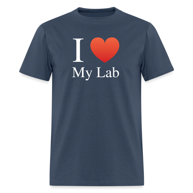 "I Love My Lab" - Men's T-Shirt | GILDAN 5000 -  blue dusk