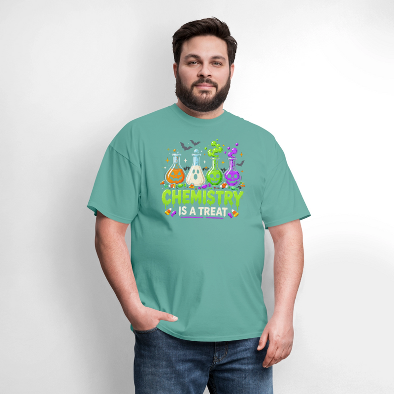 Chemistry is a Treat Halloween Men's T-Shirt - aquatic