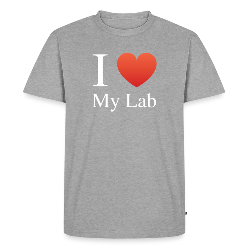 "I Love My Lab" - Men's Premium T-Shirt - heather grey