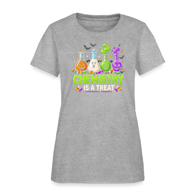 Chemistry is a Treat Halloween Women's T-Shirt - heather gray