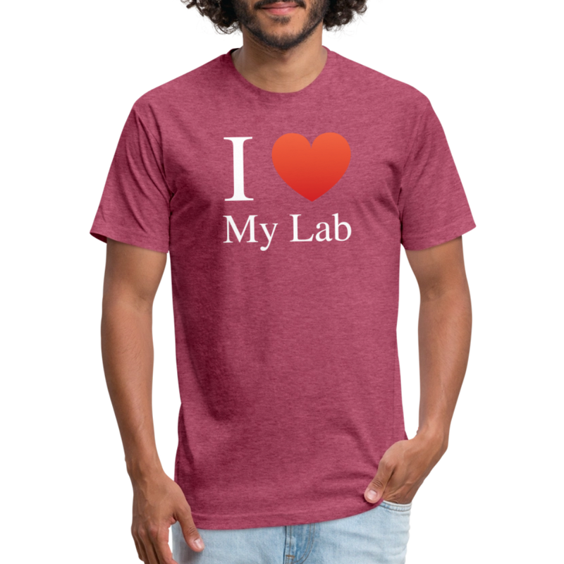 Fitted Cotton/Poly T-Shirt by Next Level - heather burgundy