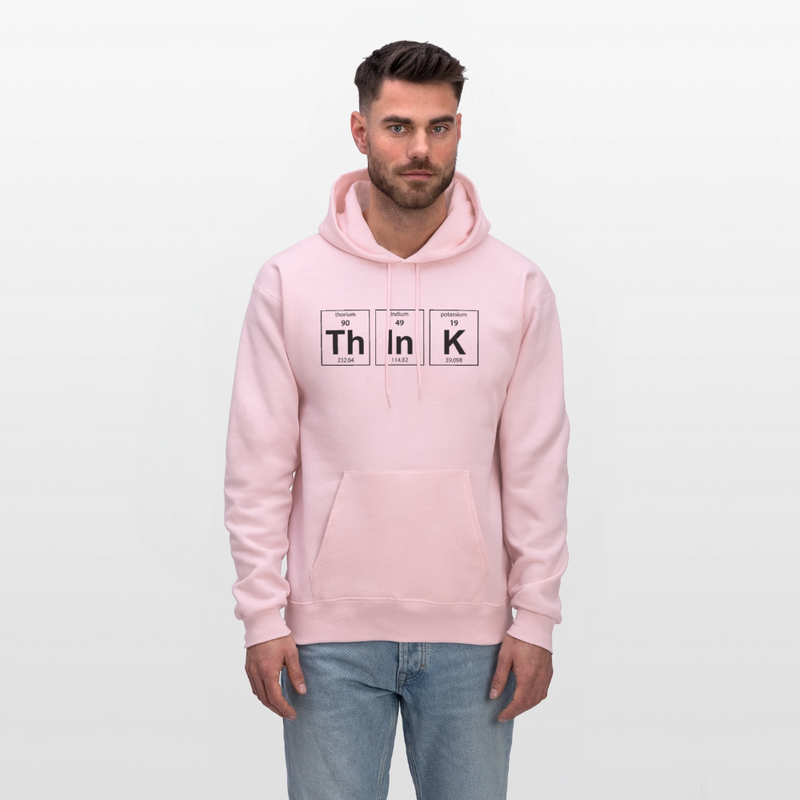 "Think" - Men's Hoodie - pale pink