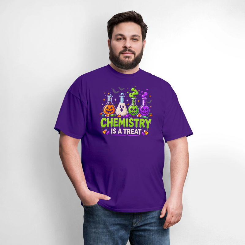 Chemistry is a Treat Halloween Men's T-Shirt - purple