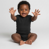 Skeleton Crew Halloween Organic Short Sleeve Baby Bodysuit - black
