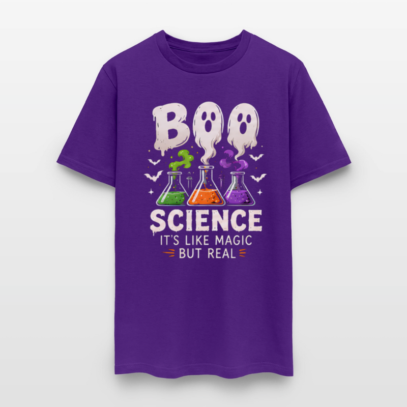 BOO SCIENCE HALLOWEEN Men's T-Shirt - purple