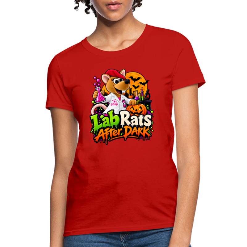 Flirty Lab Rats after Dark - Halloween Women's T-Shirt - red