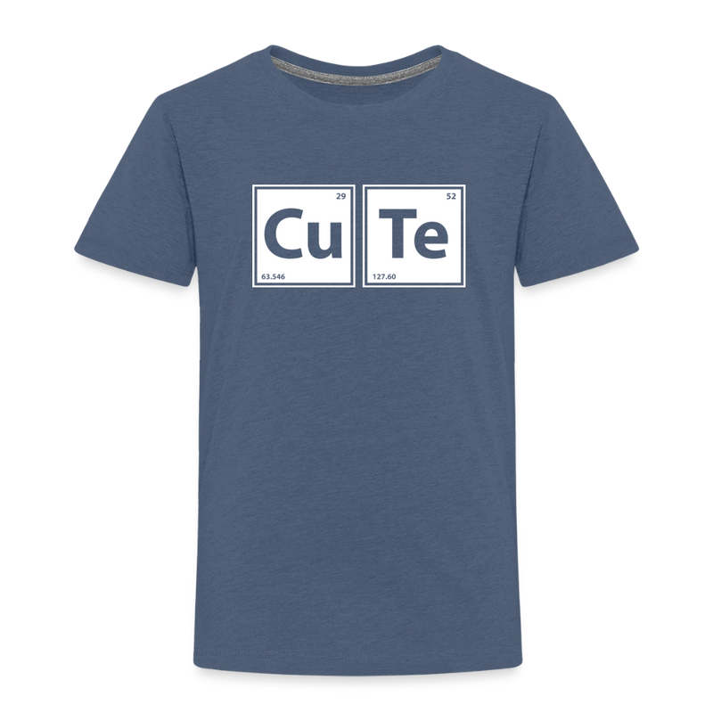 "CUTE" - Toddler Premium T-Shirt - heather blue