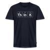"Think" - Men's V-Neck T-Shirt - navy