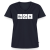 "BACON" - Funny Quotes - Women's Premium Organic V-Neck T-shirt - navy