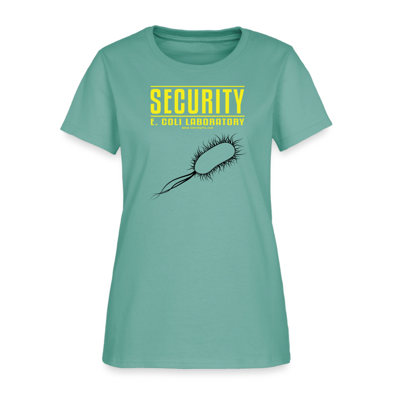 "Security E. Coli Laboratory" -  Women's T-Shirt - aquatic