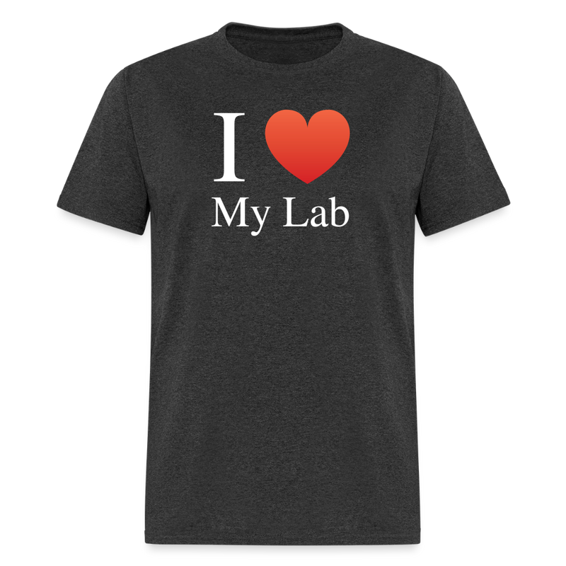 "I Love My Lab" - Men's T-Shirt | GILDAN 5000 - heather black